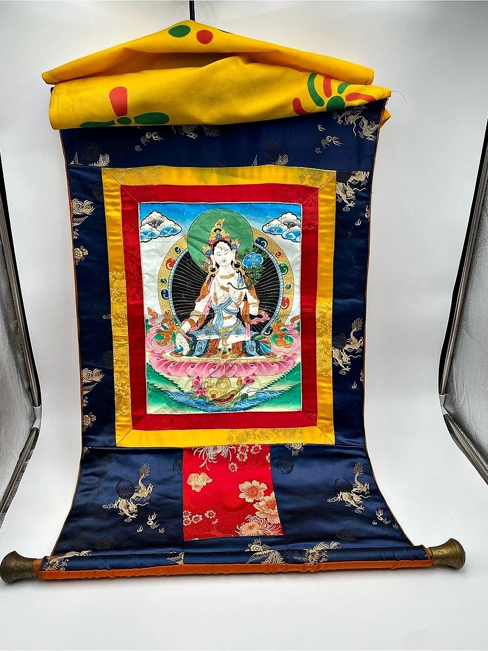 Buddhist Deity Wall Tapestry Scroll